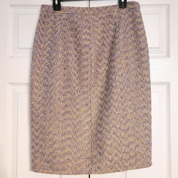 J. Crew Metallic Sparkle Tweed Zipper Skirt - Picture 3 of 11